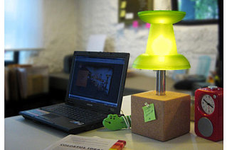 Push-pin Night Stand And Lamp