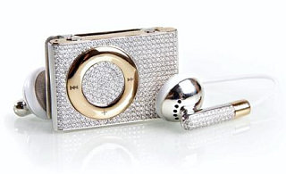 Luxurious Geek: Gold and Diamond iPod Shuffle