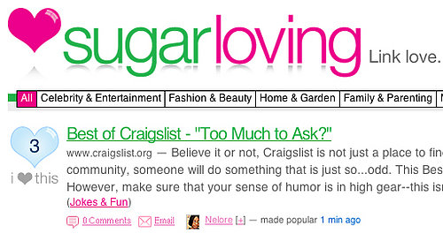 Use sugarloving to Share the Link Love!