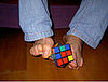 Anssi Vanhala Solves Rubik's Cube With His Feet