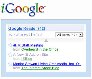 Geek Tip: Add Google Reader to Your iGoogle Page
