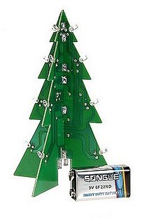 Motherboard Christmas Tree With Flashing Lights 