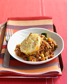 Monday's Leftovers: Bolognese Pie with Biscuit Topping