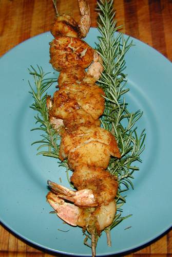 Sunday BBQ: Rosemary-Skewered Shrimp and Scallops
