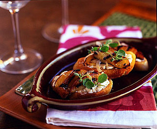 Sunday BBQ: Grilled Peaches and Goat Cheese Crostinis