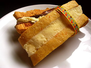 Summer of Sandwiches: Chocolate Citrus Biscotti with Orange Ice Cream