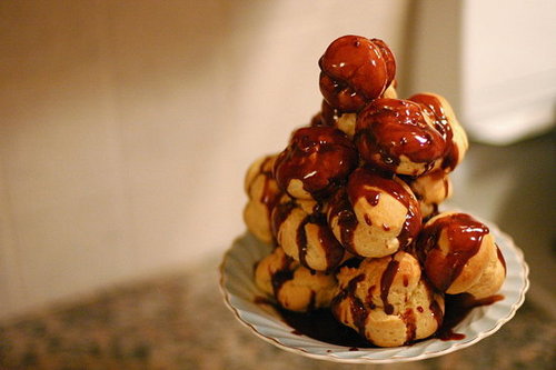 52 Weeks of Baking: Informal Croquembouche (Cream Puffs)