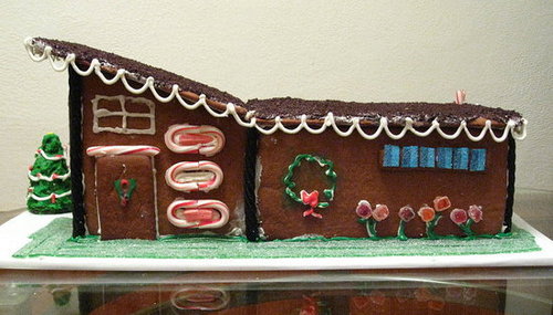 Mid-Century Modern Gingerbread House