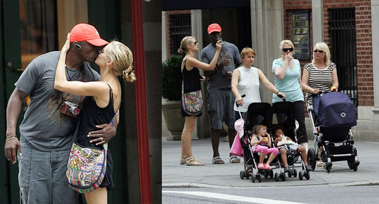 Heidi & Seal Make Out, Nannies Push Strollers