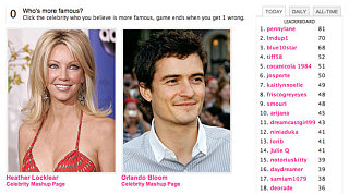 Play Celebrity Faceoff and Win a $100 Gift Card!