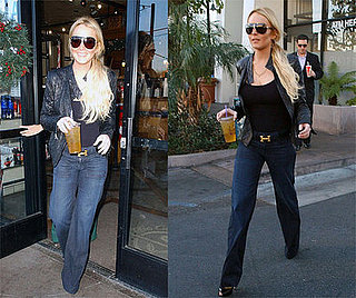 Lindsay in Jeans and Recording Studio