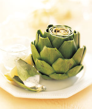 Single Serving Side: Artichokes With Basil Mayonnaise