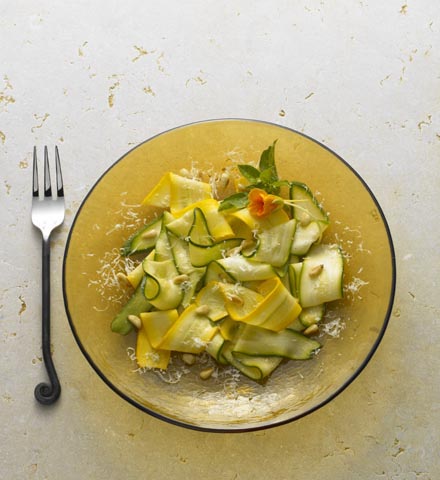 Inspired Side: Salad With Zucchini & Pecorino Inspired Side: Salad With Zucchini & Pecorino