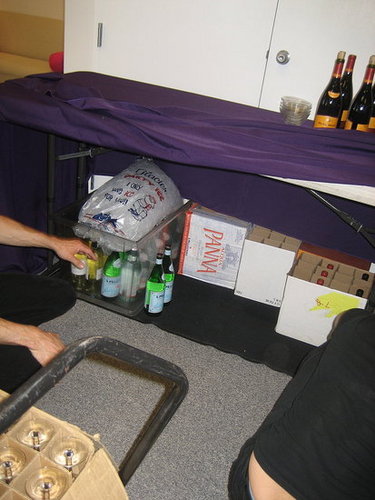 Easy Party Tip: Hide Stuff Under The Table