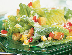 Fast & Easy Dinner: Corn and Red Pepper Caesar Salad