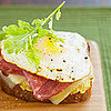Fast & Easy Dinner: Greens, Eggs, & Ham Sandwich