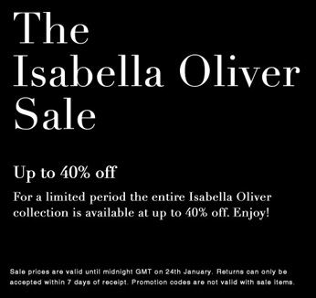 Mommy Alert! Isabella Oliver Sale 