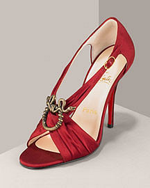 Christian Louboutin Satin Sandal - Neiman Marcus