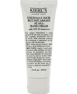 Product Review: Kiehl's Unusually Rich — But Not Greasy At All — Hand Cream with SPF 10