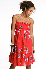 TROPICAL PRINT: Lux Tropical Ruffle Tube Dress - UrbanOutfitters.com