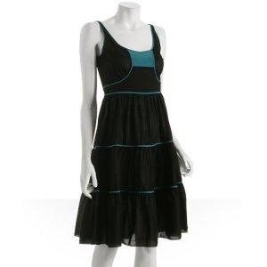 Tufi Duek black tiered dress