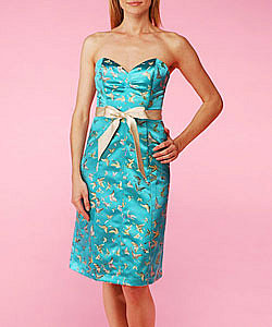 Butterfly Jacquard Strapless Dress - Betsey Johnson Official Store