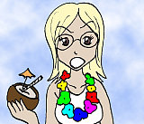Vacation me as drawn by a friend for an internet comic project