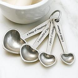 For the baker:  RedEnvelope - heart measuring spoons