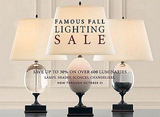 Sale Alert: Restoration Hardware Fall Lighting Sale 