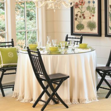 Room Therapy: Round Glass-Topped Particleboard Table