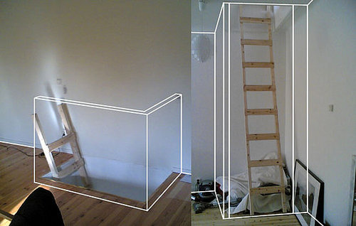 Before and After:  A Squeezed-In Staircase
