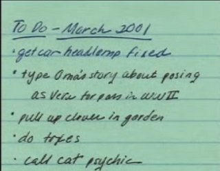 Found! Crazy Lady's To-Do List