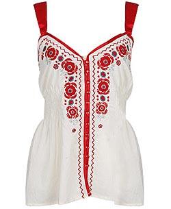 Forever21.com - White and Red Flower Tunic