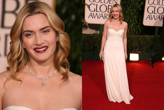 Here is Kate Winslet looking pretty but just kind of plain in her Azzaro
