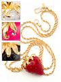 The Look for Less: Kenneth Jay Lane Strawberry Pendant