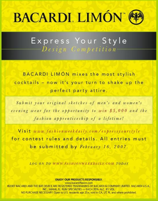 Bacardi LIMON "Express Your Style" Design Contest - LAST CALL!