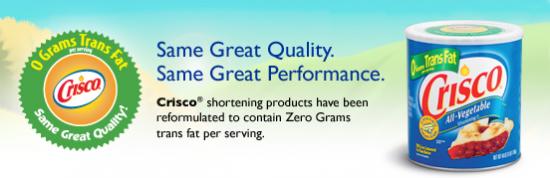 King of Trans Fat Goes Trans Fat Free: Crisco