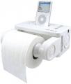 Totally Geeky or Geek Chic? iPod Dock Toilet Paper Holder