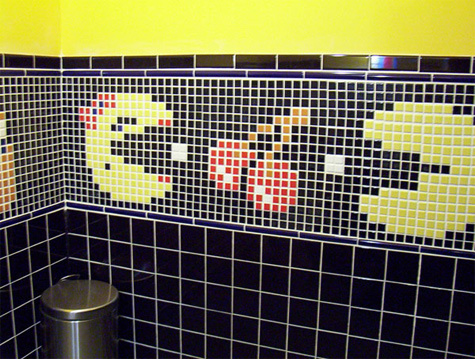Totally Geeky or Geek Chic? Pac-Man Bathroom