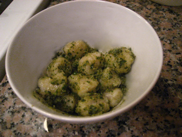 Sunday Dinner: Gnocchi with Pesto