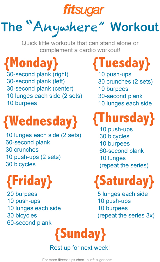 Workout Poster For the Week | POPSUGAR Fitness