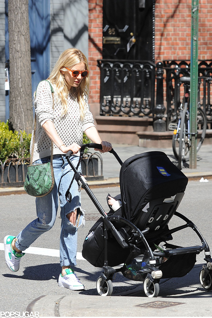 Sienna Miller With Baby Marlowe in Stroller | Photos | POPSUGAR Celebrity