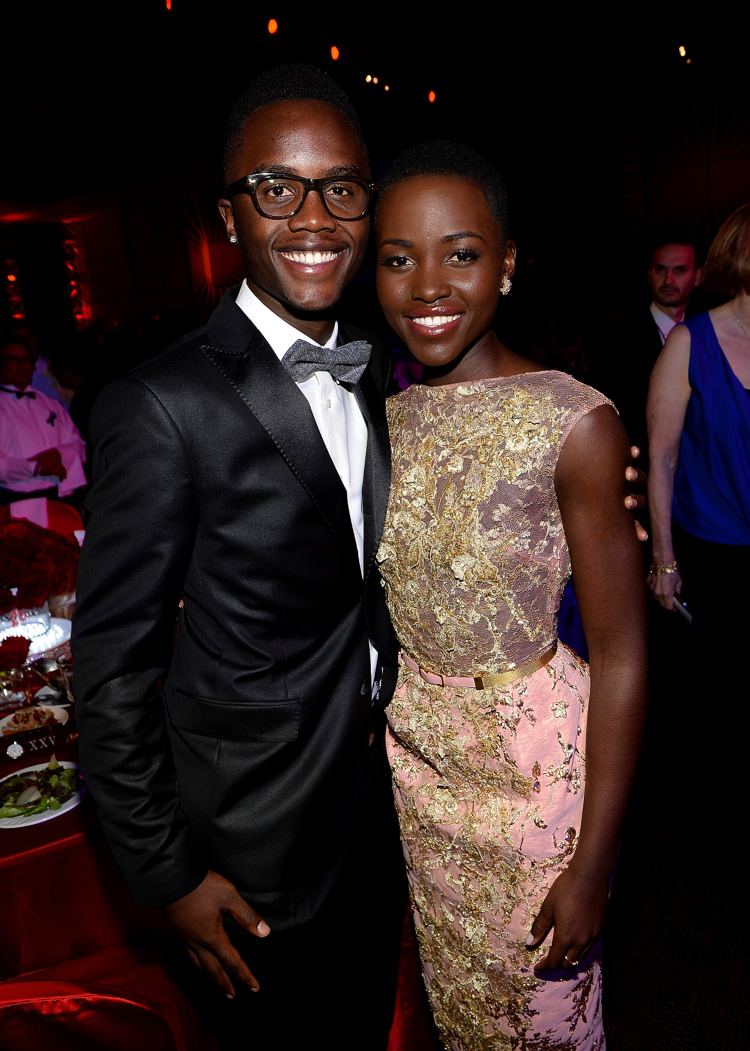 Lupita Nyong'o posed for photos with her little brother inside the ...