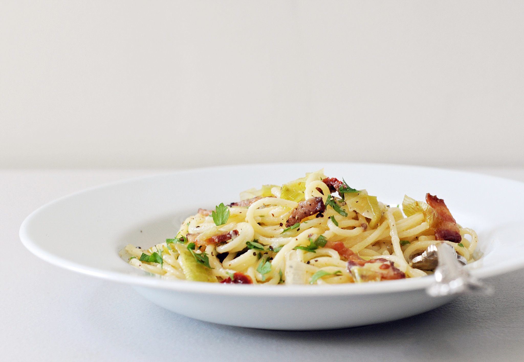 Pasta Carbonara With Leeks and Sun-Dried Tomatoes | POPSUGAR Food