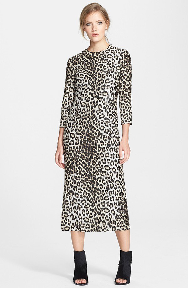 Rag & Bone Leopard-Print Midi Dress