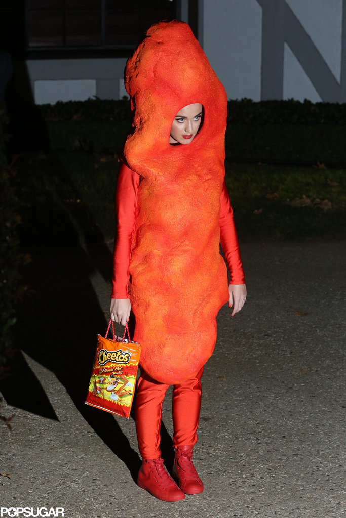 Katy Perry's Giant Cheetos Costume For Halloween 2014 | POPSUGAR Celebrity